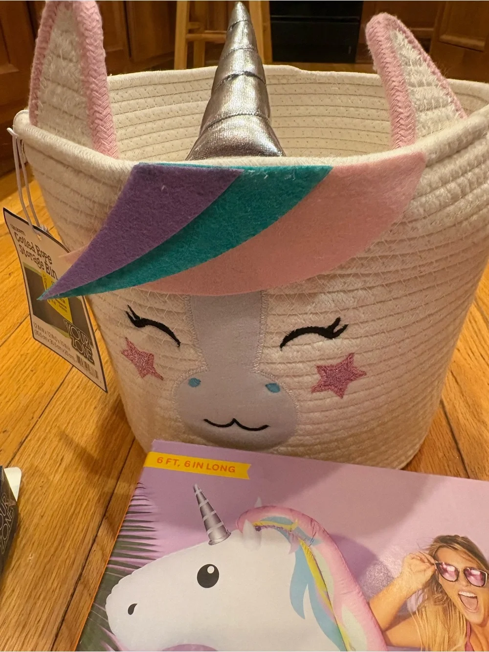 11 piece UNICORN BUNDLE! Rug, shower curtain bin raft frame & more!